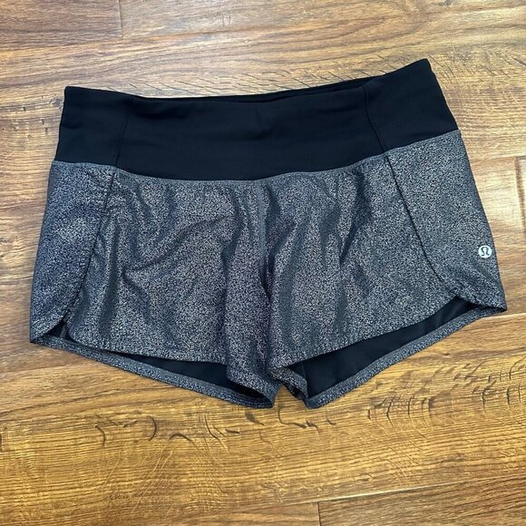Lululemon Lululemon Speed Up Short *2.5" FoilLuminosity Foil Black Silver 6 - Picture 3 of 7